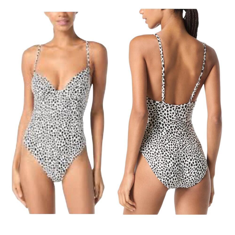 Catalina Women’s Black Polka Dot One Piece Size Small